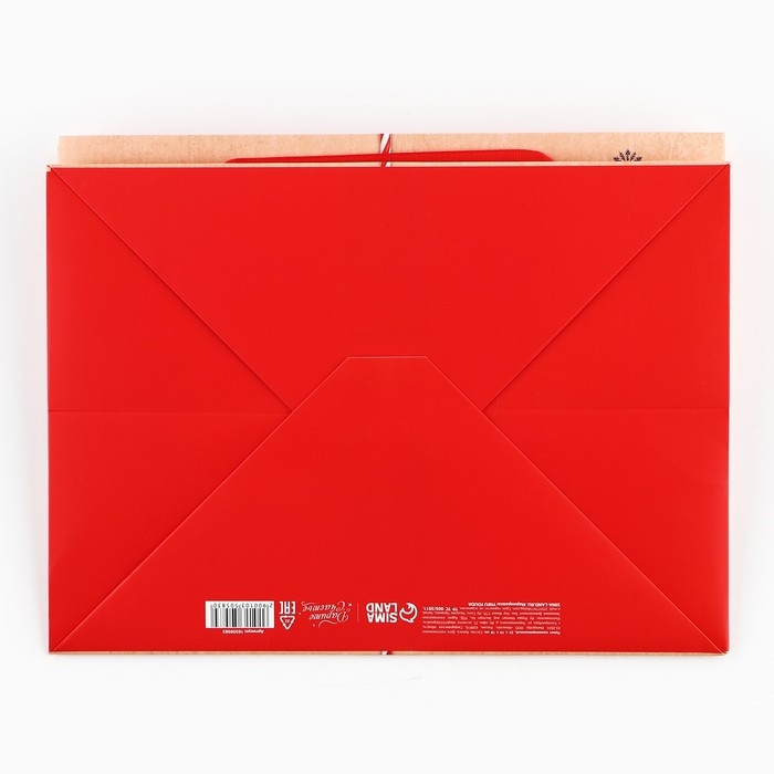 Пакет подарочный новогодний с широким дном &laquo;Сказочный подарок&raquo;, 25 х 19 х 18 см