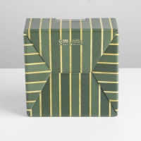 Коробка подарочная новогодняя складная «Сияй», 15 х 15 х 7 см, Новый год Коробка подарочная новогодняя складная «Сияй», 15 х 15 х 7 см, Новый год