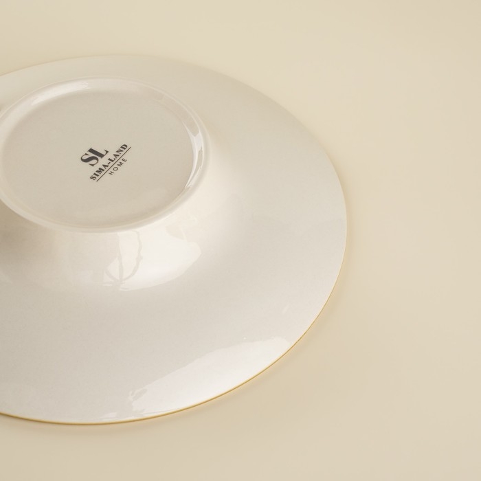 Набор тарелок для пасты SL Home &laquo;Леггеро&raquo;, 160 мл, d=21 см, цвет бежевый