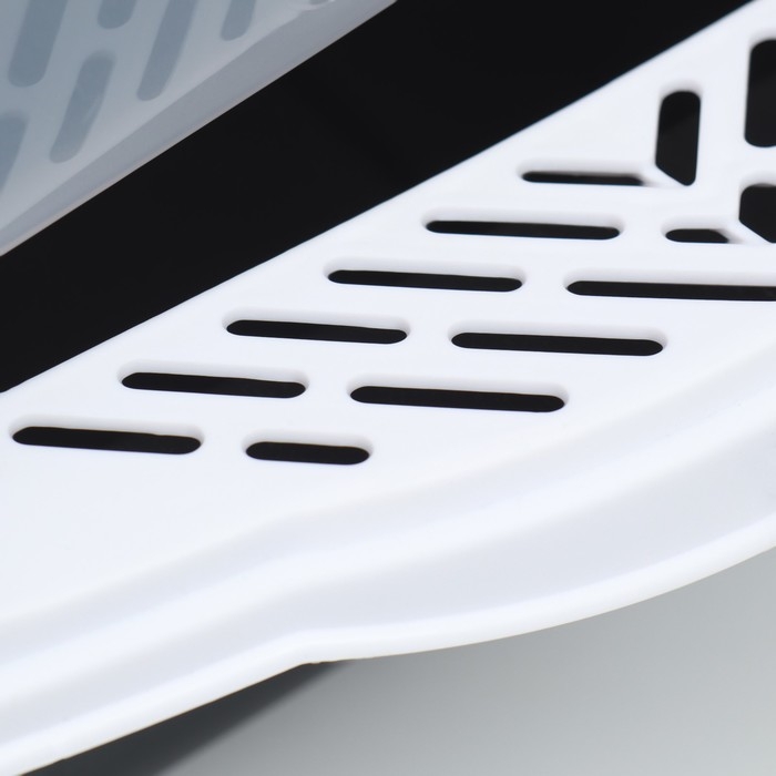 Туалет-домик 35 х 50 х 35 см, бело-чёрный