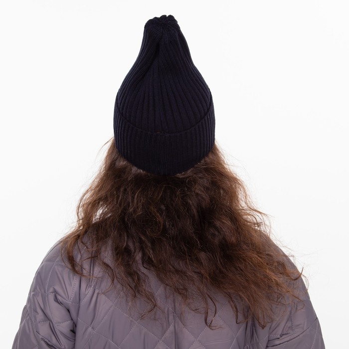 Шапка женская демисезонная , цвет чёрный, размер 52-56 Шапка женская демисезонная , цвет чёрный, размер 52-56