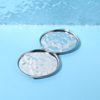 Зеркало складное &laquo;Совята&raquo;, d = 6 см, с увеличением, искусственная кожа, цвет голубой