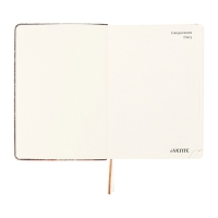 Ежедневник недатированный A5 136 листов, кожзам deVENTE. Marble, твердая обложка с поролоном, перфорация, ляссе, блок 70, коричневый