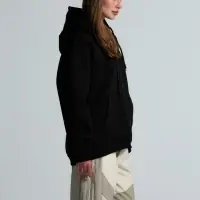 Толстовка унисекс оверсайз Zippy, черная, размер XL/XXL Толстовка унисекс оверсайз Zippy, черная, размер XL/XXL