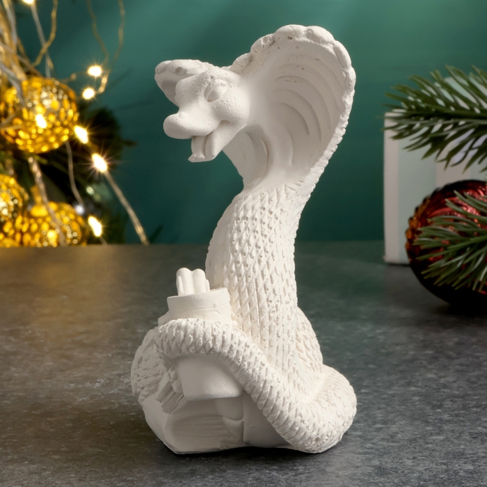 Новый год. Символ 2025. Фигура для раскраски Новый год. Символ 2025. Фигура для раскраски "Змея желает удачи", 8см