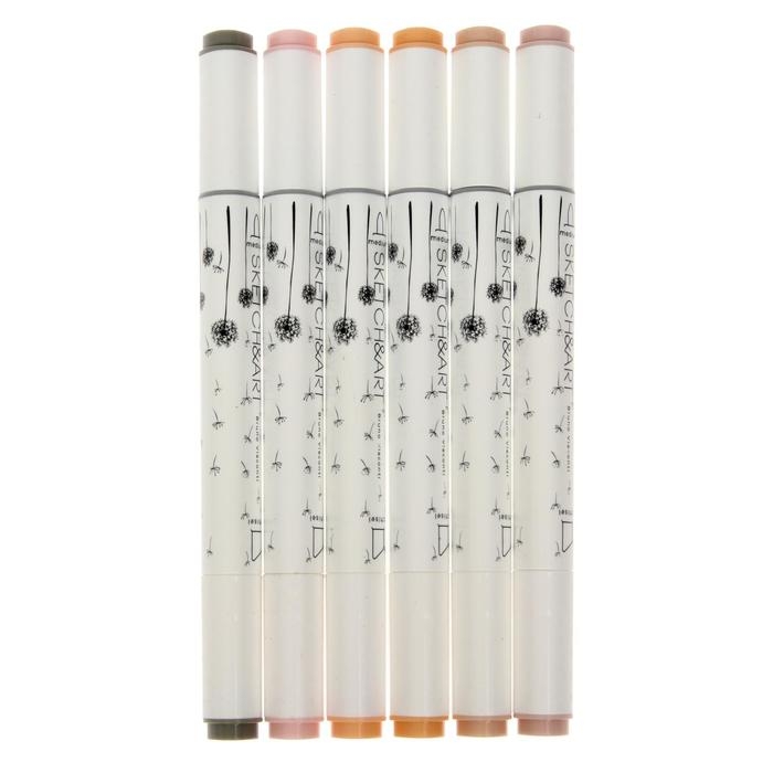 Набор художественных маркеров 6 цветов SKETCH&ART "Портрет"