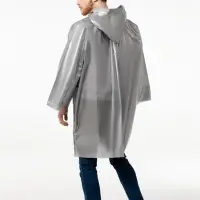Дождевик-плащ CloudTime, серебристый