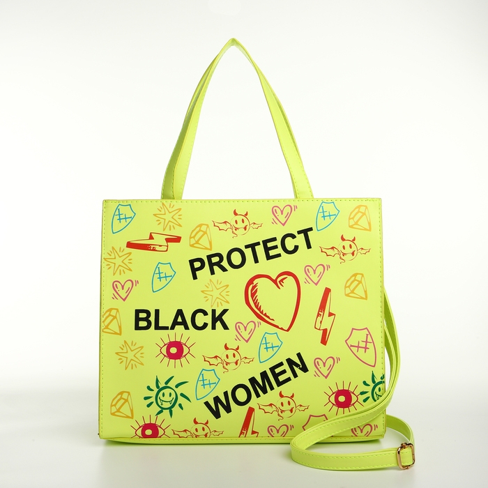 Сумка женская на молнии, цвет салатовый