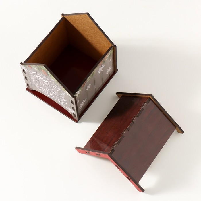 Чайный домик "Новогодние пожелания" 10,5х9,5х12 см МИКС