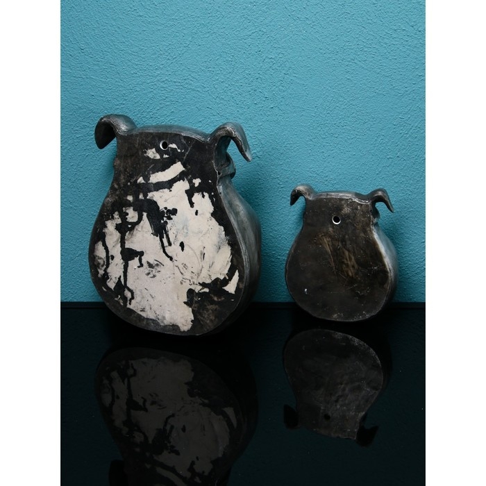 Набор настенных фигур &laquo;Собака&raquo;, полистоун, 25 см, цвет серебро