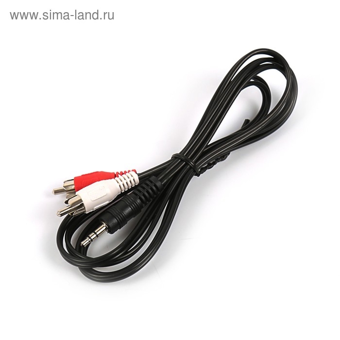 Кабель-переходник аудио Cablexpert CCA-458, Jack 3.5 мм(m)-2xRCA(m), 1.5 м, черный