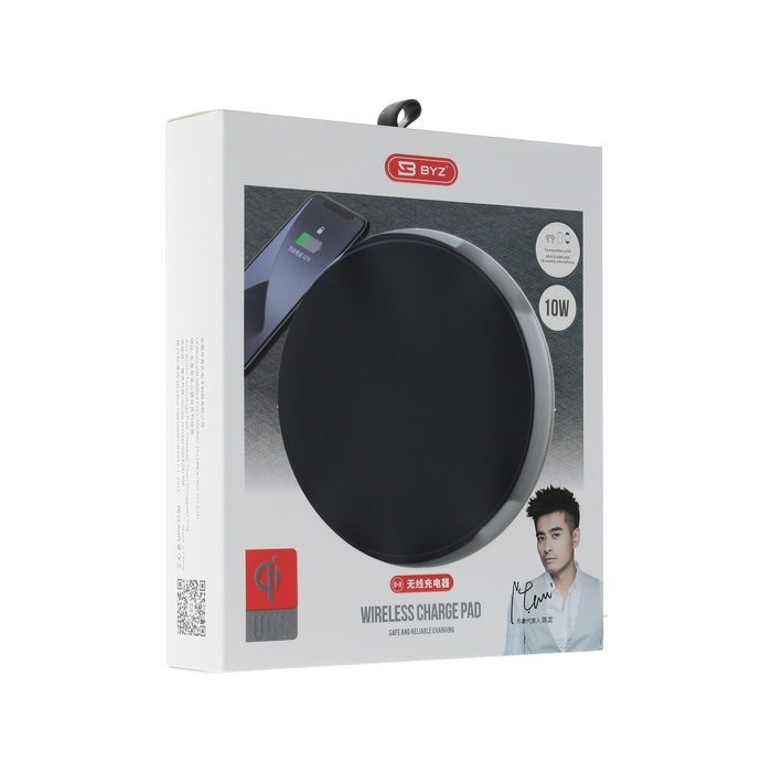 Беспроводное зарядное устройство BYZ U66, 10 Вт, 3 А, PD, чёрное Беспроводное зарядное устройство BYZ U66, 10 Вт, 3 А, PD, чёрное