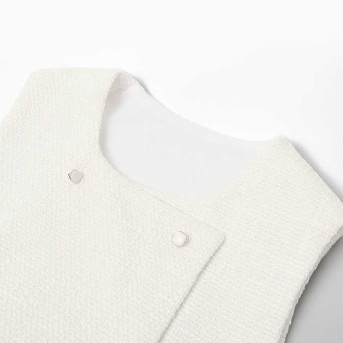 Жилетка для девочки, MINAKU :Party Dress, цвет белый, рост 146 см