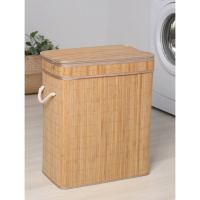 Корзина для белья Доляна «Кантри», с крышкой, 46×26×55 см, цвет бежевый Корзина для белья Доляна «Кантри», с крышкой, 46×26×55 см, цвет бежевый