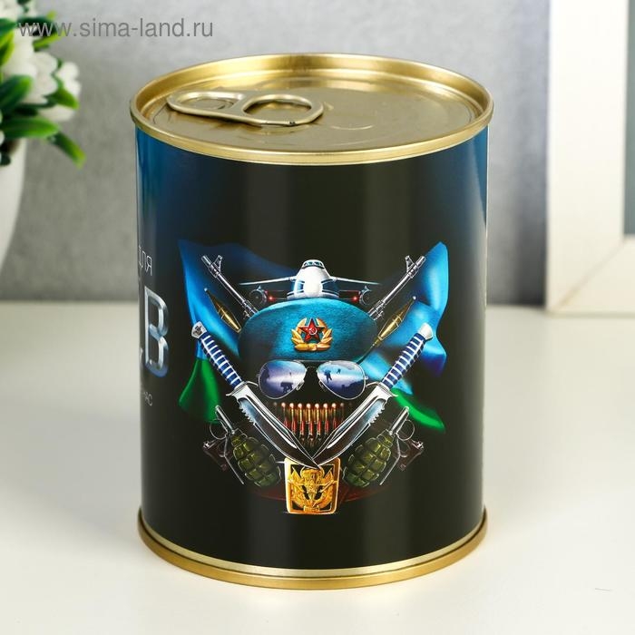 Носки в банке "ВДВ"  (мужские, цвет черный)