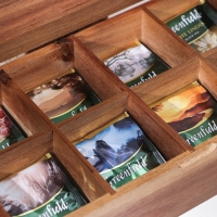 Органайзер для чая и кухонных принадлежностей, 31&times;17,5&times;8 см, 8 ячеек, тропическая акация