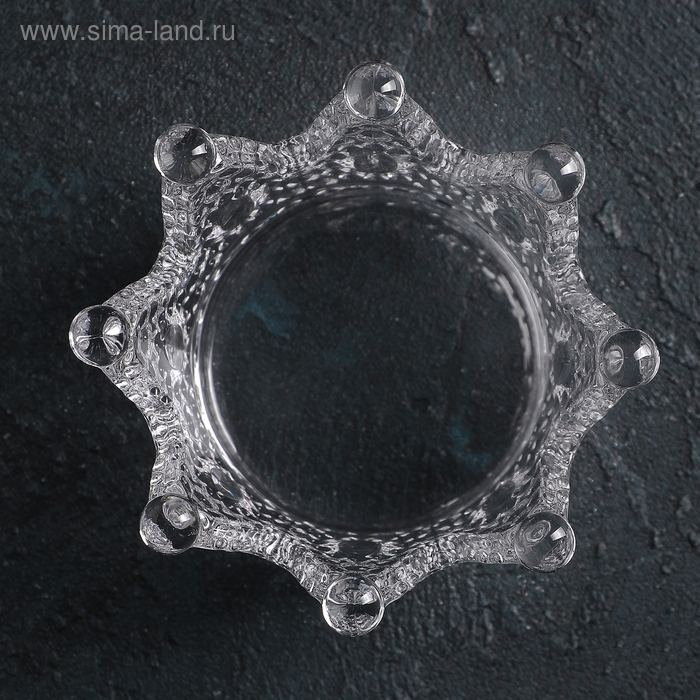 Салатник стеклянный фигурный &laquo;Корона&raquo;, d=12 см