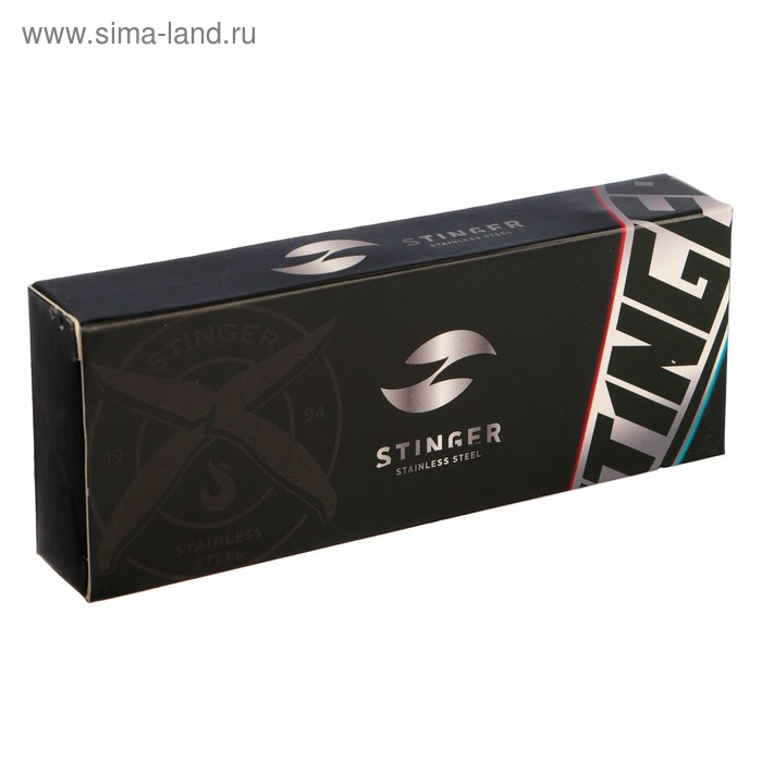 Складной нож Stinger с клипом, 133 мм, рукоять: нержавеющая сталь, подарочный бокс Складной нож Stinger с клипом, 133 мм, рукоять: нержавеющая сталь, подарочный бокс