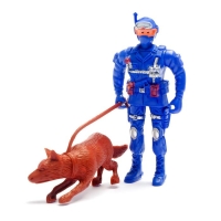 Машина инерционная «Пожарная», с пожарным и собакой, МИКС Машина инерционная «Пожарная», с пожарным и собакой, МИКС