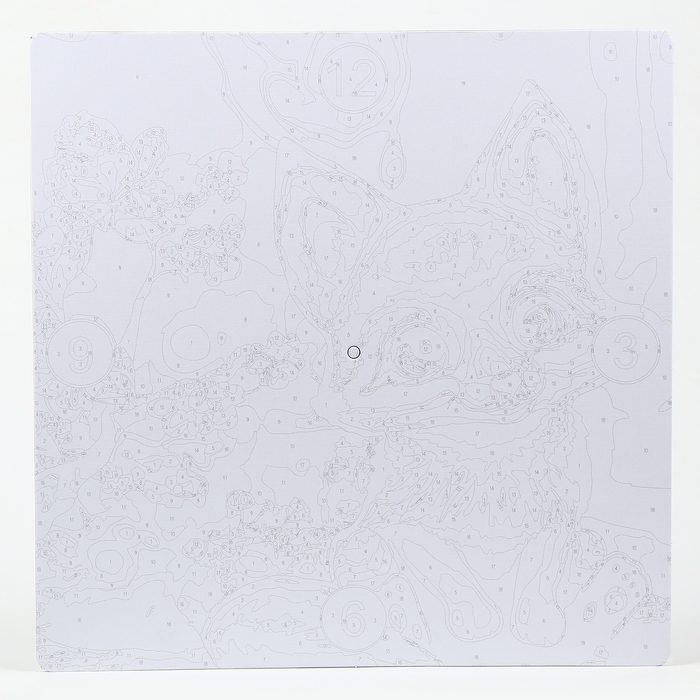 Роспись часов по номерам &laquo;Лисичка в лесу&raquo;, 30 х 30 см