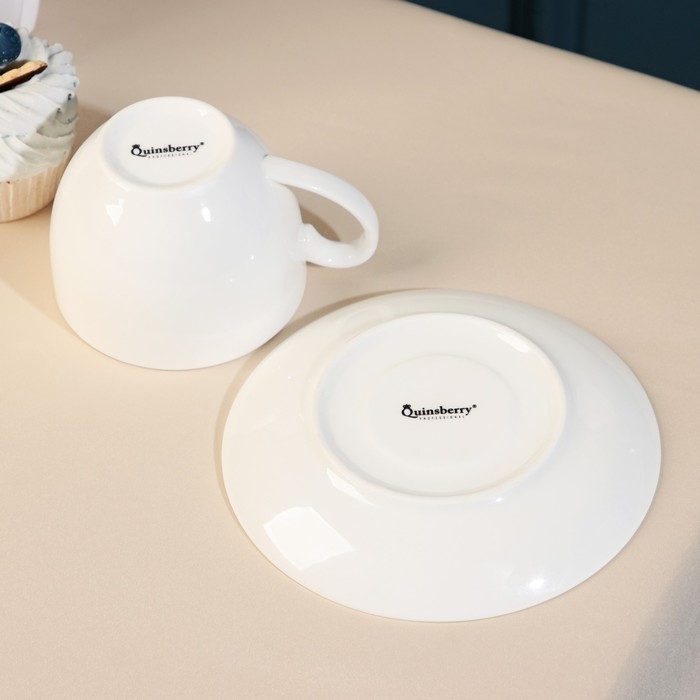 Чайная пара фарфоровая Barista, 200 мл, белая Чайная пара фарфоровая Barista, 200 мл, белая