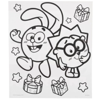 Гирлянда на люверсах "С Днем Рождения", длина 210 см, с плакатом 60х40 см, Смешарики Гирлянда на люверсах "С Днем Рождения", длина 210 см, с плакатом 60х40 см, Смешарики