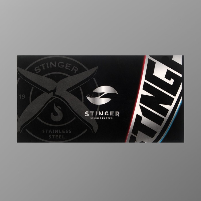 Мультитул Stinger, 13 функций, сталь, серебристо-чёрный, нейлоновый чехол Мультитул Stinger, 13 функций, сталь, серебристо-чёрный, нейлоновый чехол