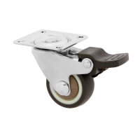 Колесо мебельное CAPPIO d=30,с стопором, поворотное, мягкий ход, покрытие TPR Колесо мебельное CAPPIO d=30,с стопором, поворотное, мягкий ход, покрытие TPR