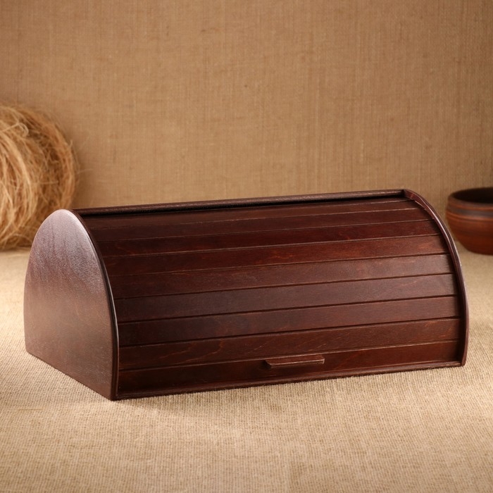 Хлебница &laquo;Зёрнышко&raquo;, цвет орех 38х25х16.5 см