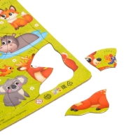 Пазл в рамке &laquo;Зверюшки&raquo;, на подложке, 42 детали