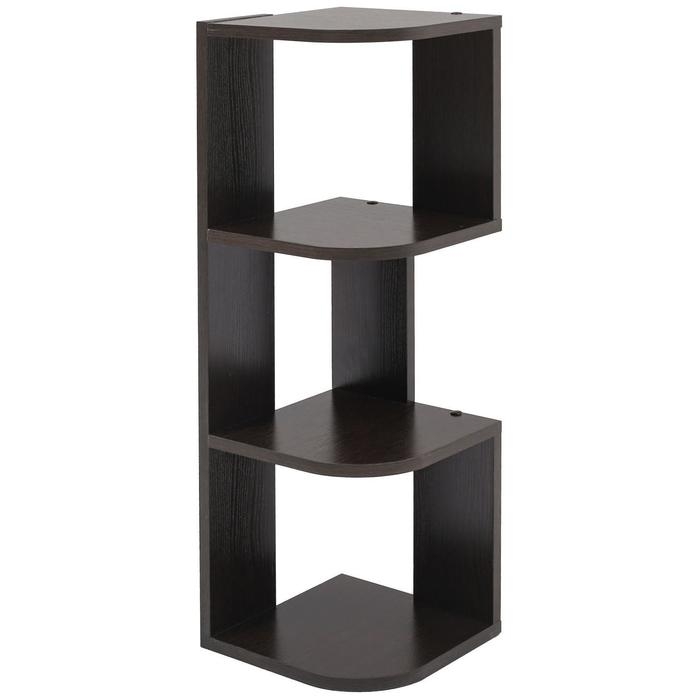 Полка угловая настольная и навесная Лео №4, 250х250х820, Венге Полка угловая настольная и навесная Лео №4, 250х250х820, Венге