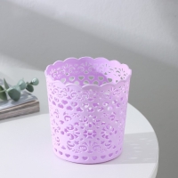 Корзина для хранения &laquo;Кружевной узор&raquo;, пластик, 9,8&times;9,8&times;10 см, цвет МИКС