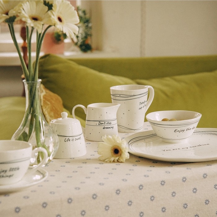 Набор тарелок фарфоровых SL Home &laquo;Милый дом&raquo;, d=27 см, цвет белый