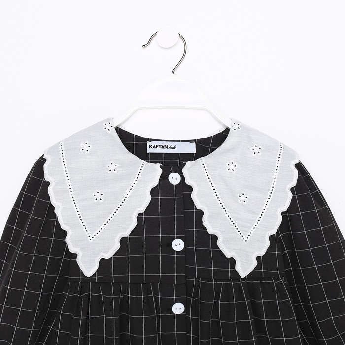 Платье детское с воротником KAFTAN, размер 32 (110-116 см), цвет черный Платье детское с воротником KAFTAN, размер 32 (110-116 см), цвет черный