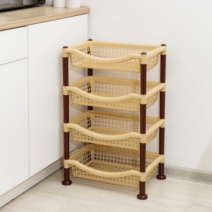 Полка напольная для овощей &laquo;Хозяюшка&raquo;, бежевая