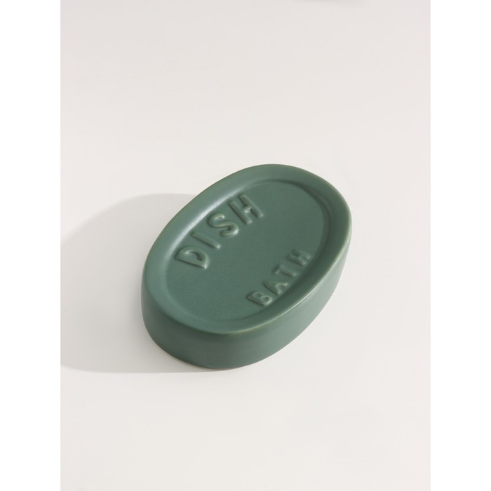 Набор аксессуаров для ванной комнаты Доляна &laquo;Легенда&raquo;, 3 предмета (дозатор 370 мл, мыльница, стакан), цвет зелёный