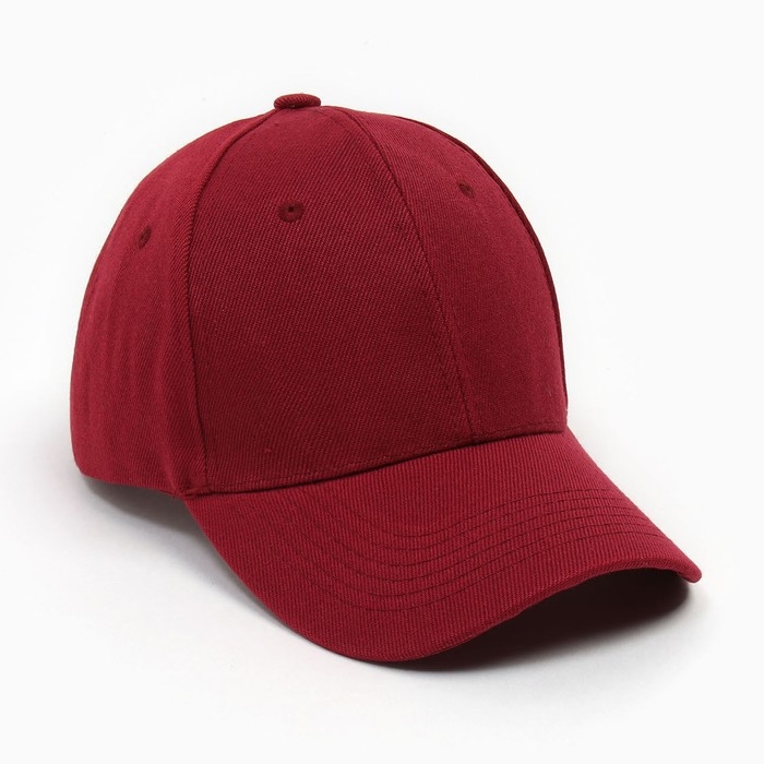 Бейсболка, цвет вино, размер 56-58 Бейсболка, цвет вино, размер 56-58