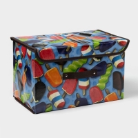 Короб стеллажный для хранения с крышкой «Эскимо», 38,5×25×24,5 см, цвет синий Короб стеллажный для хранения с крышкой «Эскимо», 38,5×25×24,5 см, цвет синий