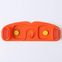 Держатель для швабр, 30×10×5 см, на липучке, с крючком, цвет МИКС Держатель для швабр, 30×10×5 см, на липучке, с крючком, цвет МИКС