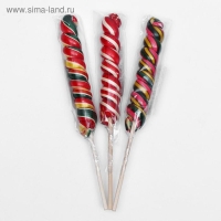 Новый год. Карамель леденцовая Lenco, &laquo;Спираль&raquo;, со вкусом земляника, тутти-фрутти, 30 г