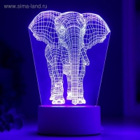 Светильник "Слон" LED RGB от сети 9,5х12,5х19см RISALUX