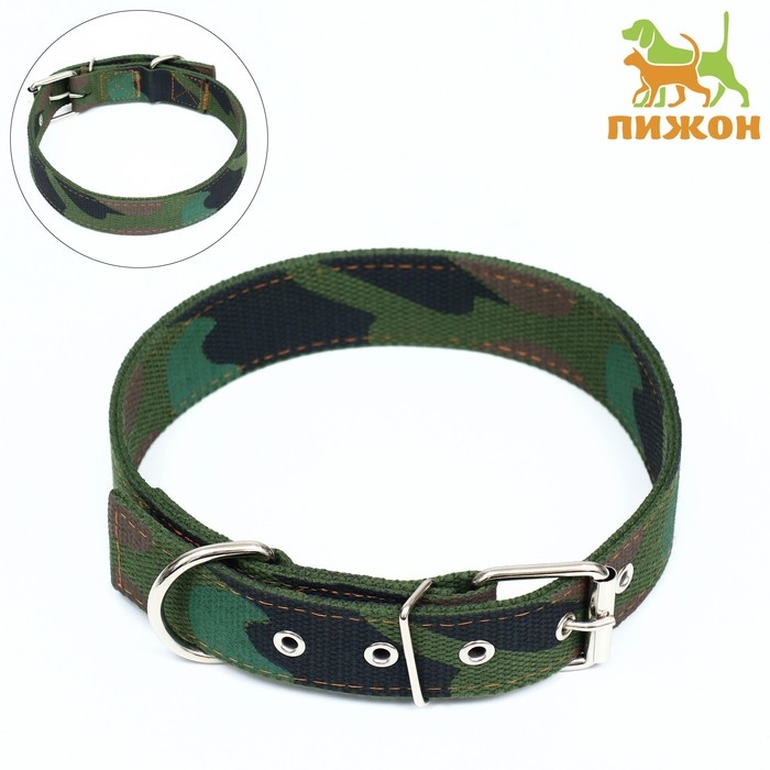 Ошейник брезентовый двухслойный Ошейник брезентовый двухслойный "Камуфляж", 72 х 3,5 см