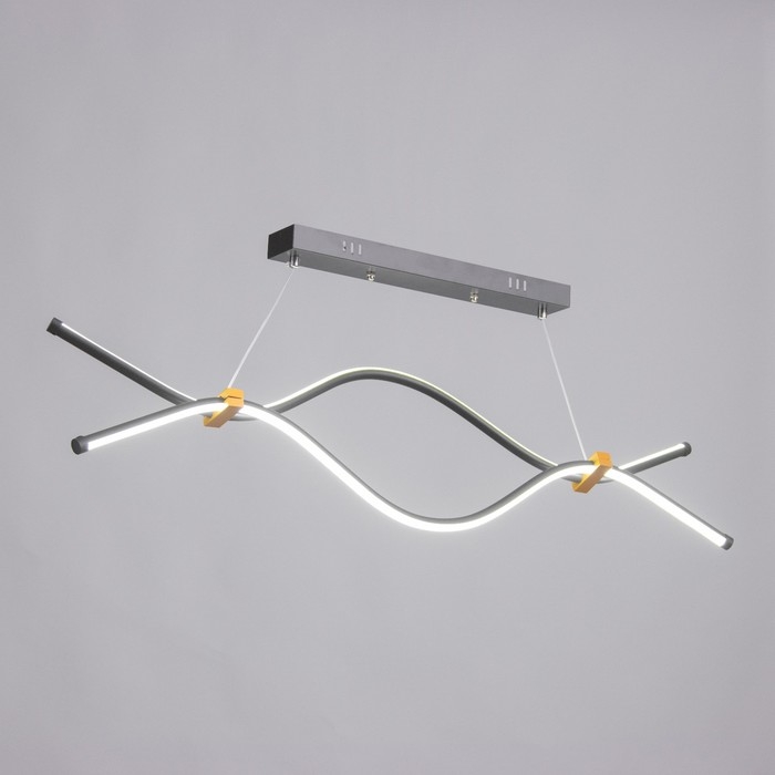 Светильник "Волны" LED 32Вт 6000К чёрный 100х18-85 см