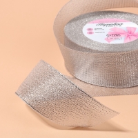 Лента парчовая, 40 мм, 23 &plusmn; 1 м, цвет серебряный