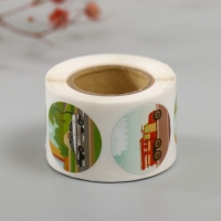 Наклейка бумага "Служебный транспорт" d=2,5 см 252 шт в рулоне Наклейка бумага "Служебный транспорт" d=2,5 см 252 шт в рулоне