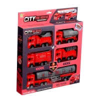 Игровой набор &laquo;Пожарная служба&raquo;, инерция, 5 грузовиков в комплекте