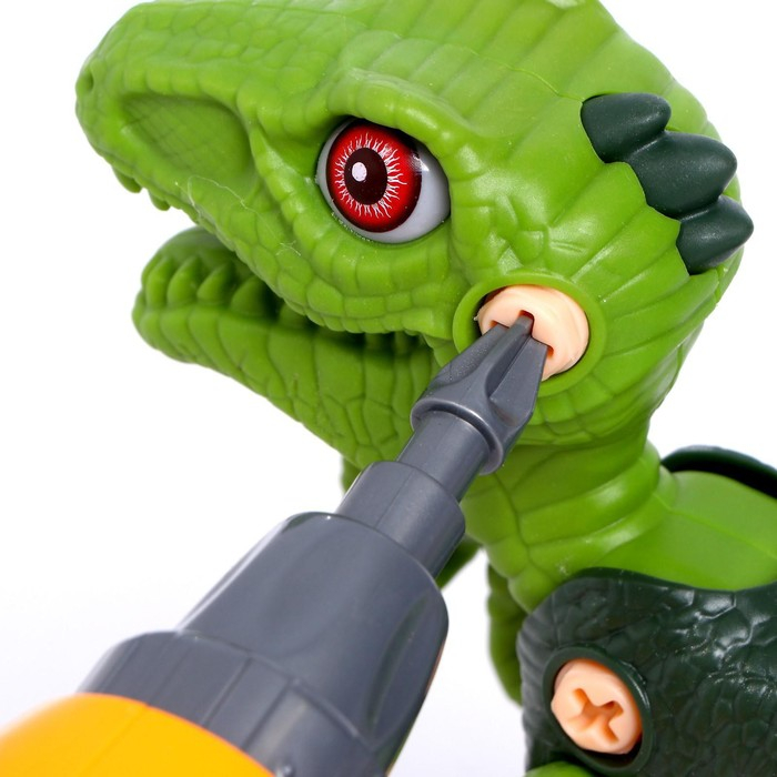 Конструктор винтовой &laquo;Тиранозавр&raquo;, с электрическим шуруповёртом, 19 деталей