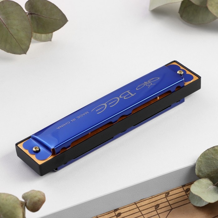 Губная гармошка Bee DF16A Blue, 16 отверстий Губная гармошка Bee DF16A Blue, 16 отверстий