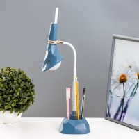 Настольная лампа "Делсер" LED 3Вт USB АКБ синий 14х13х39 см RISALUX Настольная лампа "Делсер" LED 3Вт USB АКБ синий 14х13х39 см RISALUX