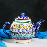 Чайник Риштанская Керамика "Узоры", 1000 мл, микс Чайник Риштанская Керамика "Узоры", 1000 мл, микс